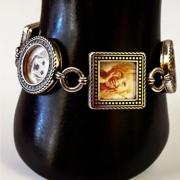 Brighton Memento Photo Link Bracelet in silver tone, style number JB3152. - Picture 5 of 7